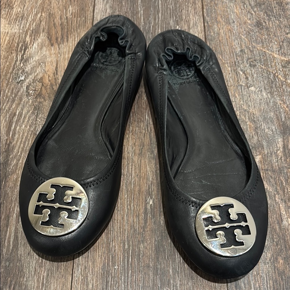 Tory Burch Black Ballet Flats